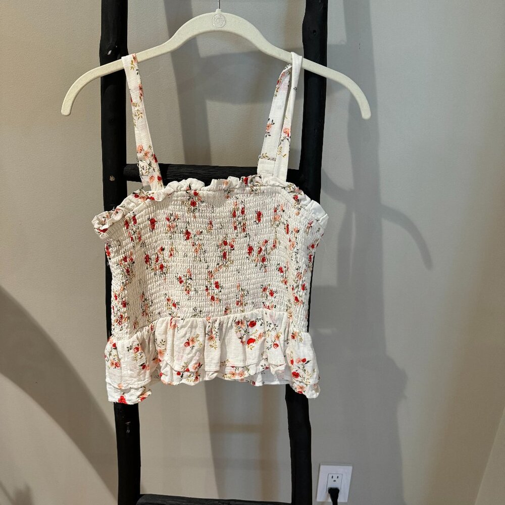 Aqua Flower Printed Cami Top